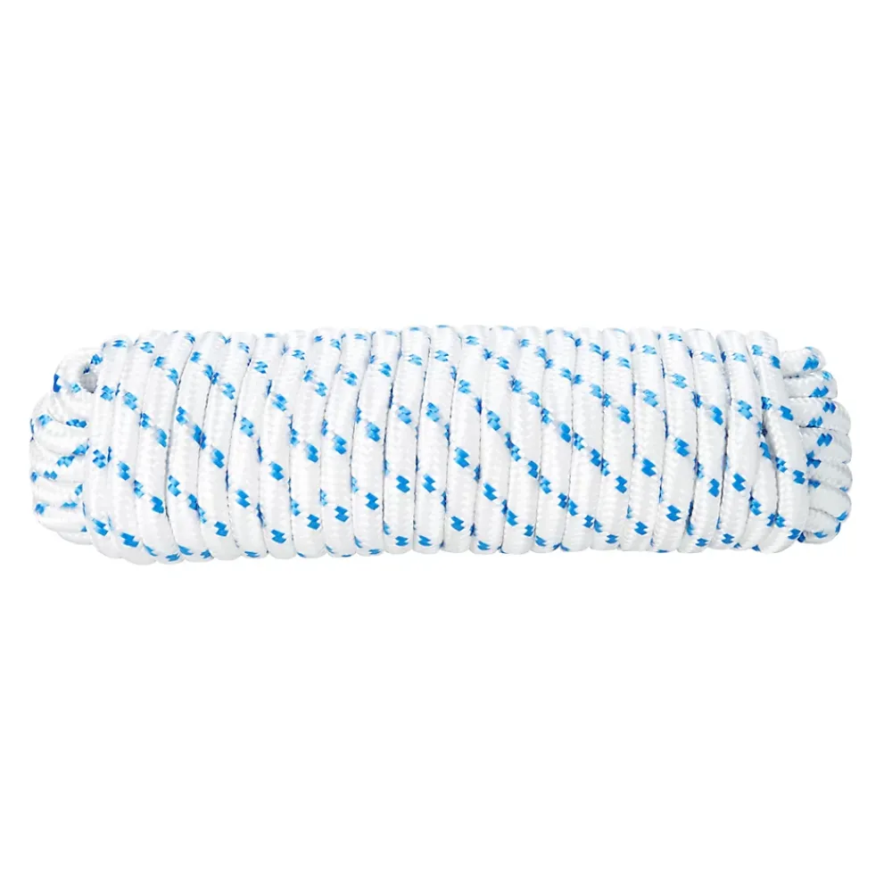 Diall Corde, Fil Et Ficelle-Corde tressée en polypropylène blanche et bleue ø10mm, 15 m