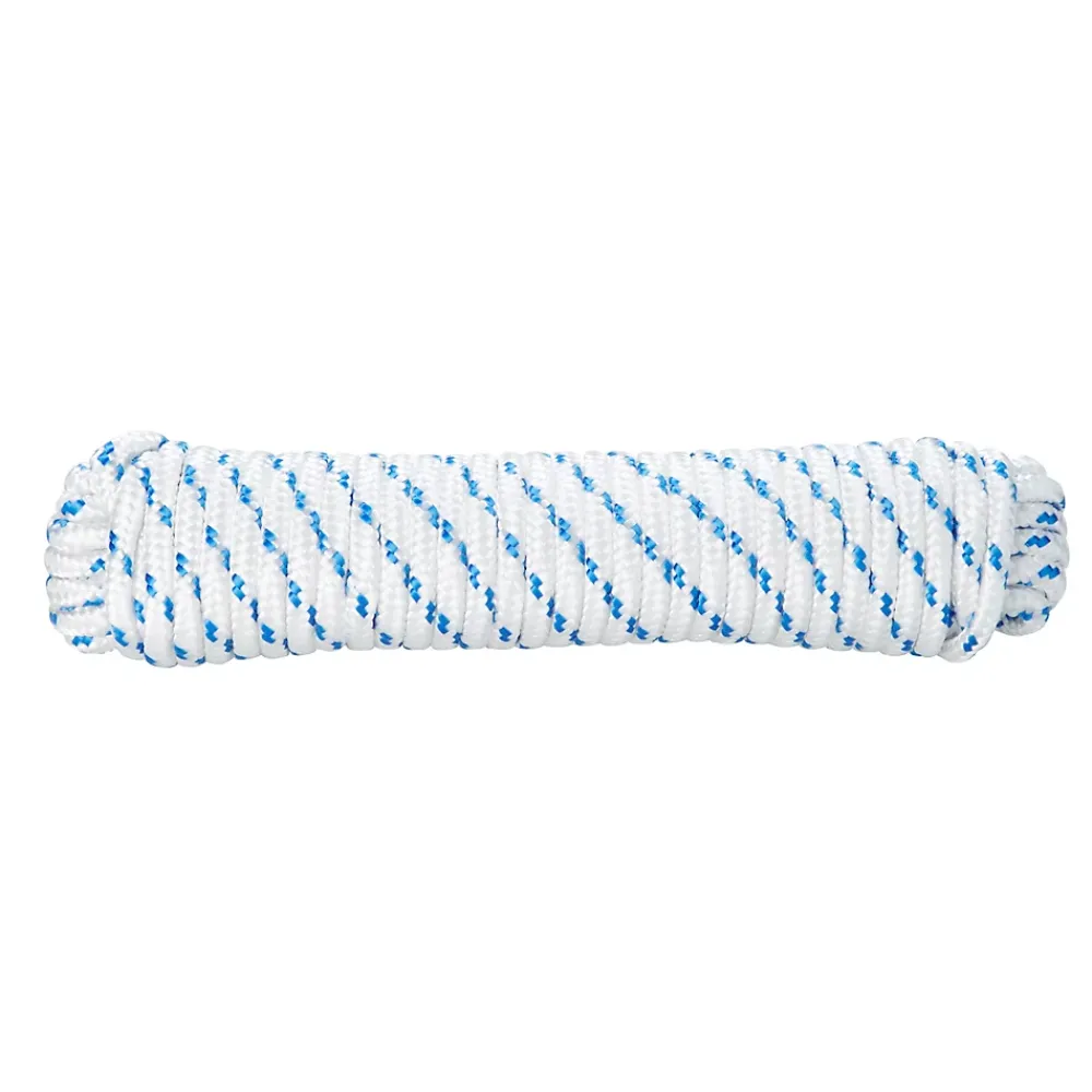 Diall Corde tressée en polypropylène blanche et bleue ø8mm, 7.5 m