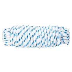Diall Corde, Fil Et Ficelle-Corde tressée en polypropylène blanche et bleue ø12mm, 15 m