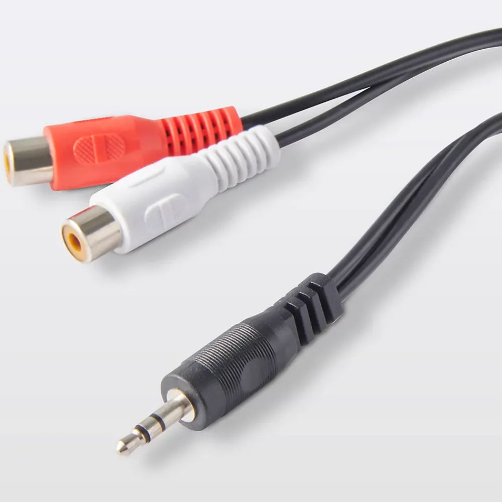 Blyss Cordon audio Jack 2RCA Femelle / Mâle noir , 1.5 m
