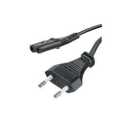 Erard Cordon d'alimentation - 1 fiche (2 P) M / 1 prise C7 F - 2 x 0.75mm² - 6A - 1380W - noir - 3m