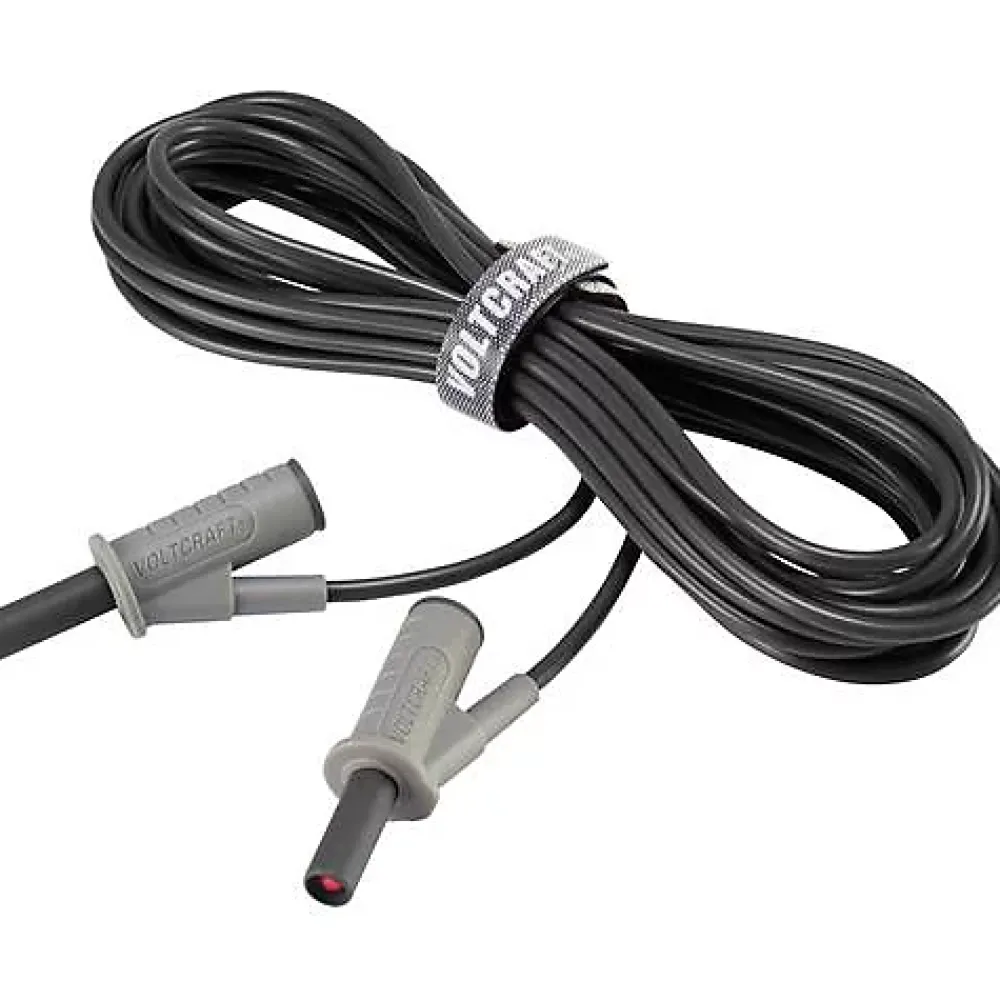 Voltcraft Testeur De Tension-Cordon de mesure de sécurité 4 mm banane mâle - 1000 V, 10 A, accessoire de mesure électricien, garantie 3 ans.