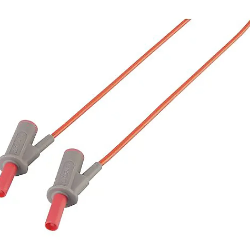 Voltcraft Cordon de mesure de sécurité 4 mm banane mâle - 1000 V, 10 A, accessoire de mesure électricien, garantie 3 ans.