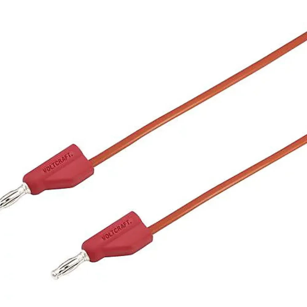 Voltcraft Testeur De Tension-Cordon de mesure ultra-flexible 4 mm banane mâle - 10 A, accessoire de mesure pour électricien, garantie 3 ans.