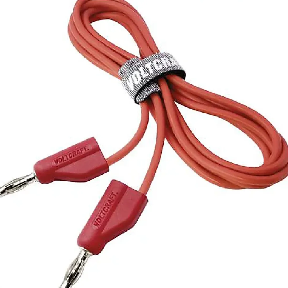 Voltcraft Testeur De Tension-Cordon de mesure ultra-flexible 4 mm banane mâle - 10 A, accessoire de mesure pour électricien, garantie 3 ans.
