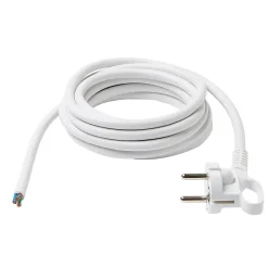 Diall Interrupteur Et Variateur De Lampe-Cordon de rechange pour appareil avec mise à la terre 16A H05VVF 3G1.5mm² 3m blanc