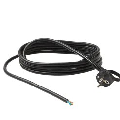 Diall Cordon pour appareil avec mise à la terre H05VVF 3G1.5mm² 16A 3m noir