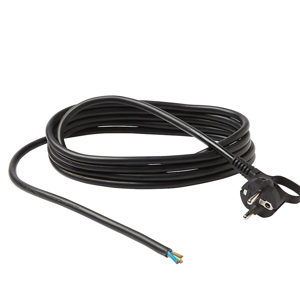 Diall Cordon pour appareil avec mise à la terre H05VVF 3G1.5mm² 16A 3m noir