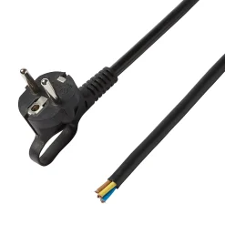 Diall Cordon pour appareil avec mise à la terre H05VVF 3G1.5mm² 16A 3m noir