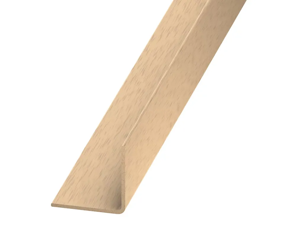 CQFD Cornière-Cornière égale PVC hêtre 20 x 20 mm, 2 m