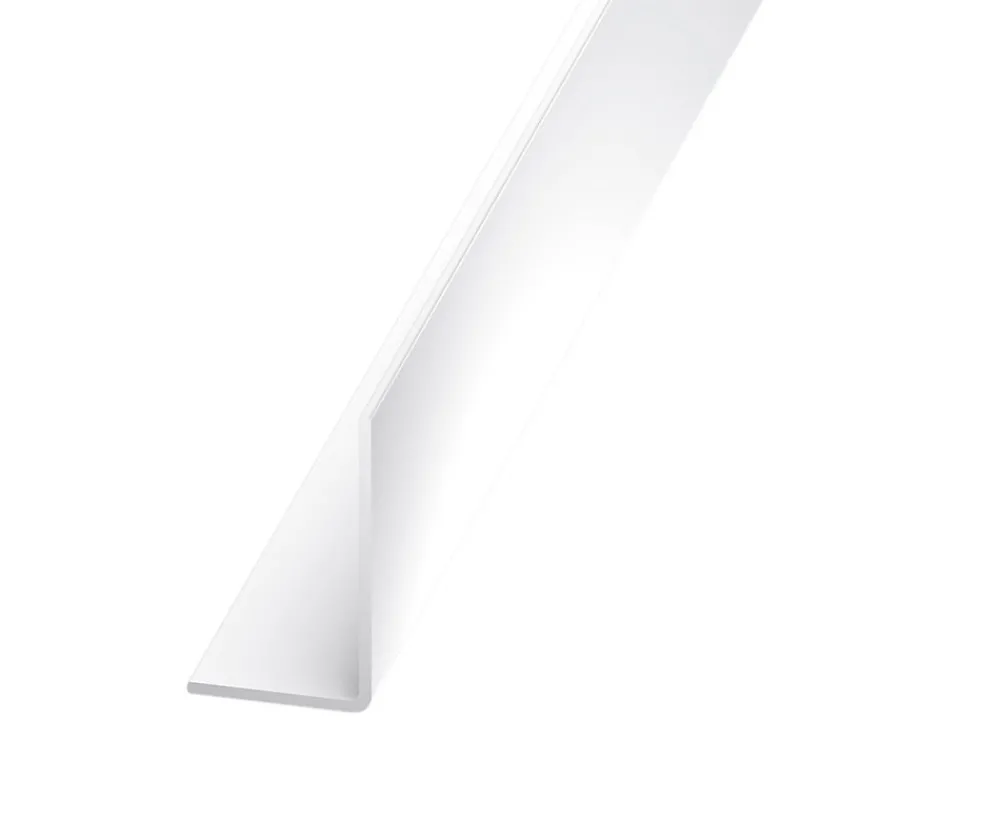 Cornière inégale PVC blanc 10 x 20 mm, 1 m