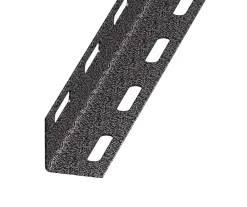 CQFD Cornière perforée acier laqué gris martelé 27x27mm,2 m