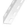 CQFD Cornière perforée acier époxy blanc 38 x 38 mm, 2 m