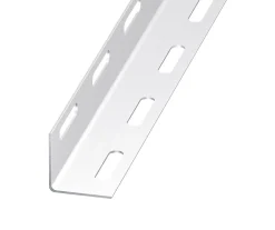 CQFD Cornière perforée acier époxy blanc 38 x 38 mm, 2 m