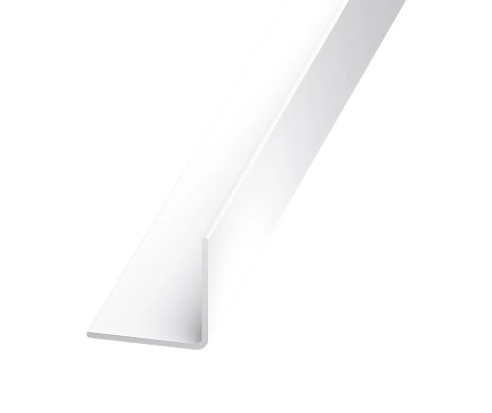 Cornière-Cornière PVC blanc 10 x 10 mm, 1 m Polychlorure de vinyle (PVC)