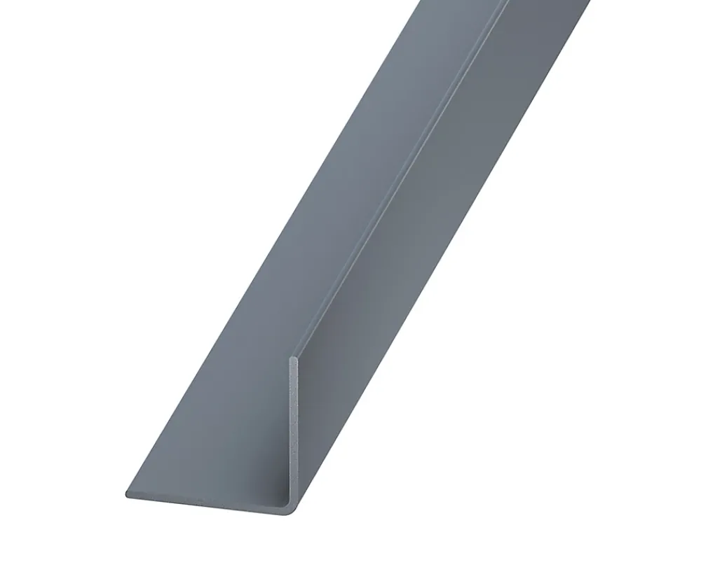 Cornière-Cornière PVC gris titane 20 x 20 mm, 2 m