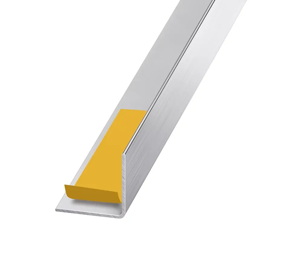 CQFD Cornière-Cornière PVC inox auto-adhésive 20 x 20 mm, 1.30 m
