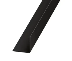 CQFD Cornière PVC noir brillant 20 x 20 mm, 1,3 m