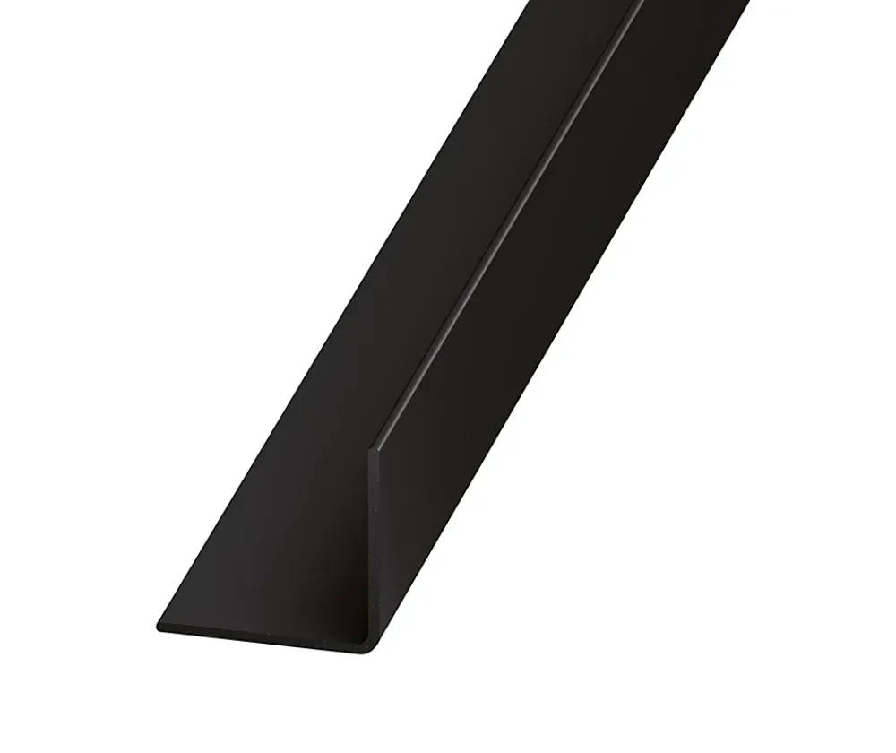 CQFD Cornière PVC noir brillant 20 x 20 mm, 1,3 m