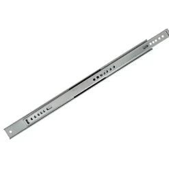 2 coulisses billes latérales Diall acier zingué L.379 x h.17 mm