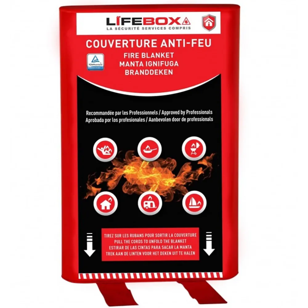 Couverture anti-feu Lifebox 1.2 x 1.8 m