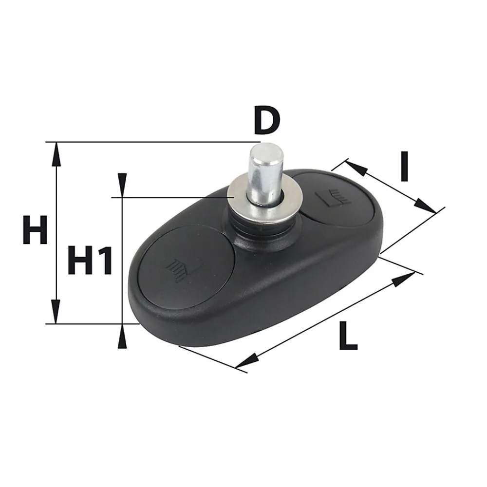Afbat - Tb Industrie Sas Accessoire Pour Volet, Fenêtre Et Portail-Crapaudine à visser pour portail Ø12mm Afbat noir
