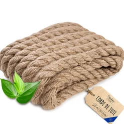 Creative Deco Corde, Fil Et Ficelle-20m Corde de Jute Epaisseur 30mm - Personnalisation Possible Tous les 5m - Corde Solide - Torsadé Fibres Naturelles