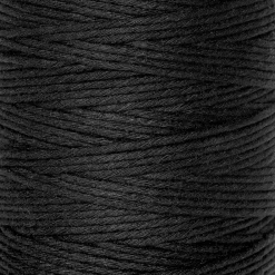 Creative Deco Corde, Fil Et Ficelle-3mm x 200m Corde Macramé Noir - Fil de Coton et Polyester - +/- 0.5 mm Épaisseur - Decoration Jardinage Emballage