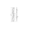 Ferco Loquet, Targette Et Moraillon De Porte-Crémone barillet axe 25mm longueur 2030mm ajustable haut et bas - - G-24534-20-L-1