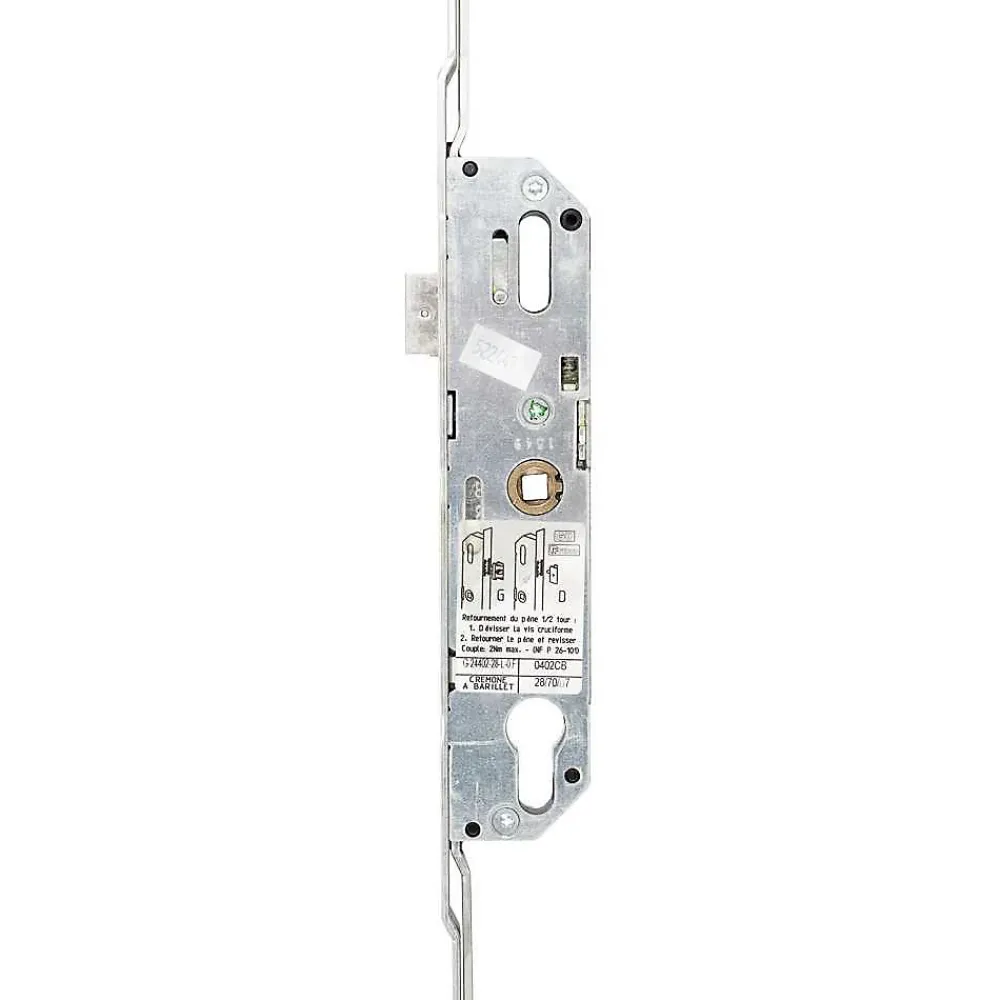 Ferco Loquet, Targette Et Moraillon De Porte-Crémone barillet axe 25mm longueur 2030mm ajustable haut et bas - - G-24534-20-L-1