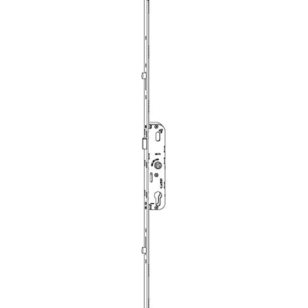 Ferco Loquet, Targette Et Moraillon De Porte-Crémone barillet axe 28mm longueur 1780mm ajustable haut et bas - - G-24452-18-L-1