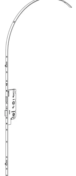 Ferco Loquet, Targette Et Moraillon De Porte-Crémone à larder EUROPA axe 50mm 3 galets têtière 18mm Longueur 2500mm - - 6-33168-04-0-1