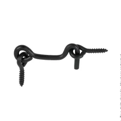 Afbat - Tb Industrie Sas Piton À Visser-Crochet de contrevent Ø5 L.120 mm + piton noir Afbat