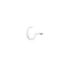 Diall Crochet rond à visser en acier plastifié blanc 30x17 mm - 4 pièces