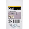 Diall Crochet À Visser-Crochet rond à visser en acier zingué 50x25 mm - 2 pièces