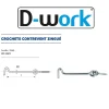 D-Work Crochet À Visser-50 Crochets Contrevent 4 x 60 mm - NFE 25610 - Zingué blanc -
