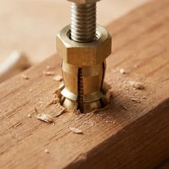 Diall Écrou-12 écrous à frapper Laiton M6 L. 9 mm