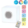 Näve Baladeuse-Cube décoratif avec Bluetooth 'Cube' en métal et plastique, avec changeur de couleur et LED intégrées