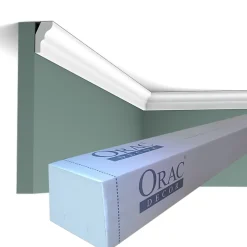 Orac Decor Moulure, Goulotte Et Plinthe-CX111 Corniche Plafond - 2,5x1,5x200cm (h x p x L) - moulure décorative polymère Carton complet