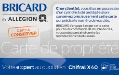Bricard Cylindre débrayable Chifral x40 L.30x40 mm