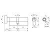 Thirard Cylindre De Serrure-Cylindre de serrure à bouton, 30Bx60mm, anti-arrachement, laiton, 3 clés -
