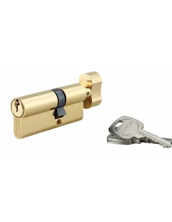 Thirard Cylindre De Serrure-Cylindre de serrure à bouton, 30Bx50mm, anti-arrachement, laiton, 3 clés -