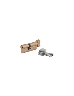 SP Cylindre De Serrure-Cylindre de serrure à bouton 5G 45B x 35mm, laiton, anti-arrachement, 5 clés -