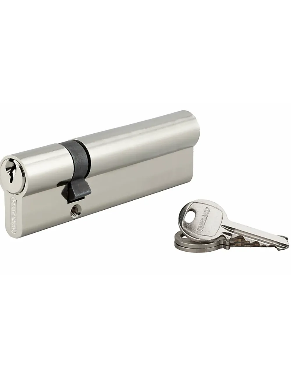 Thirard Cylindre de serrure double entrée SA, 30x80mm, anti-arrachement, nickel, 3 clés -
