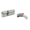 Thirard Cylindre de serrure double entrée T2, 40x60mm, nickel, anti-arrachement, anti-perçage, anti-crochetage, 5 clés -