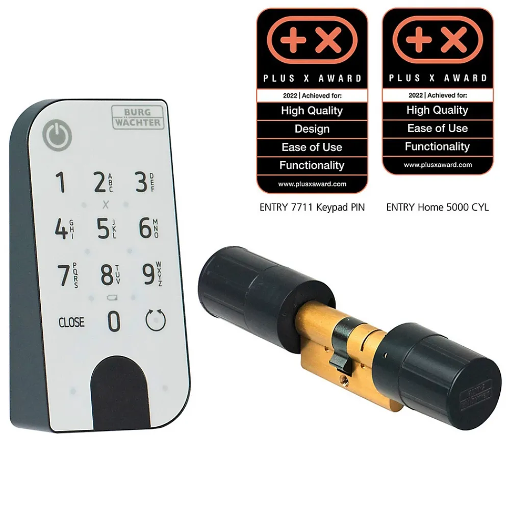 Burg-Wachter Serrure Connectée-Cylindre électronique Burg Wächter secuEntry Home 5001 PIN et clavier