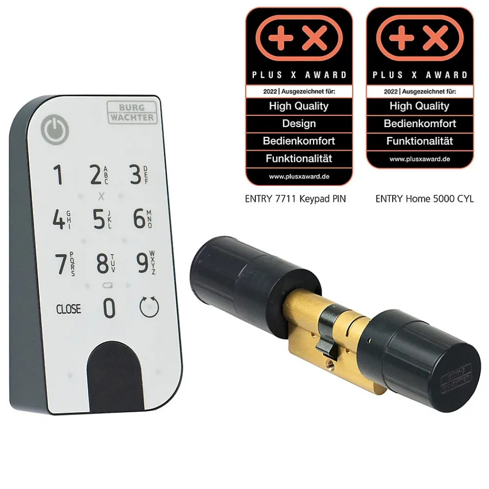 Burg-Wachter Serrure Connectée-Cylindre électronique Burg Wächter secuEntry Home 5001 PIN et clavier