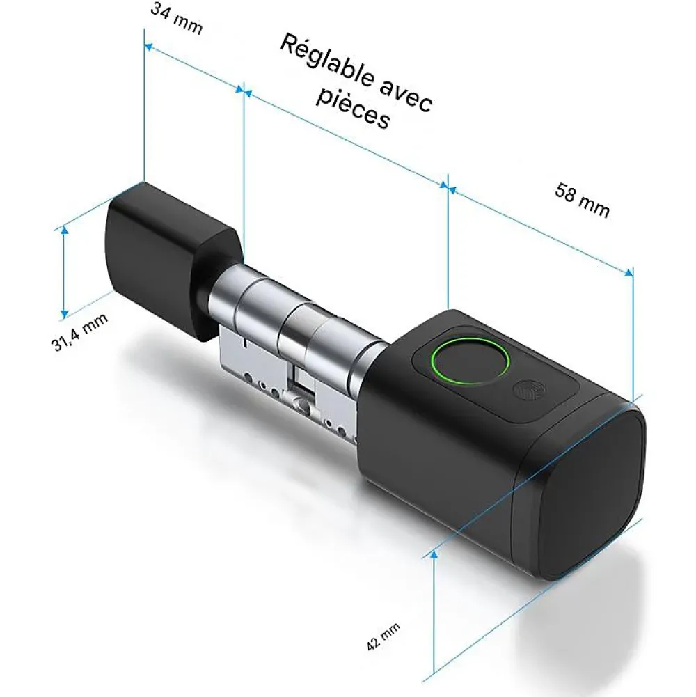 Automatisme Passion Serrure Connectée-Cylindre Électronique de Serrure Connectée Ouverture Code, RFID & Smartphone