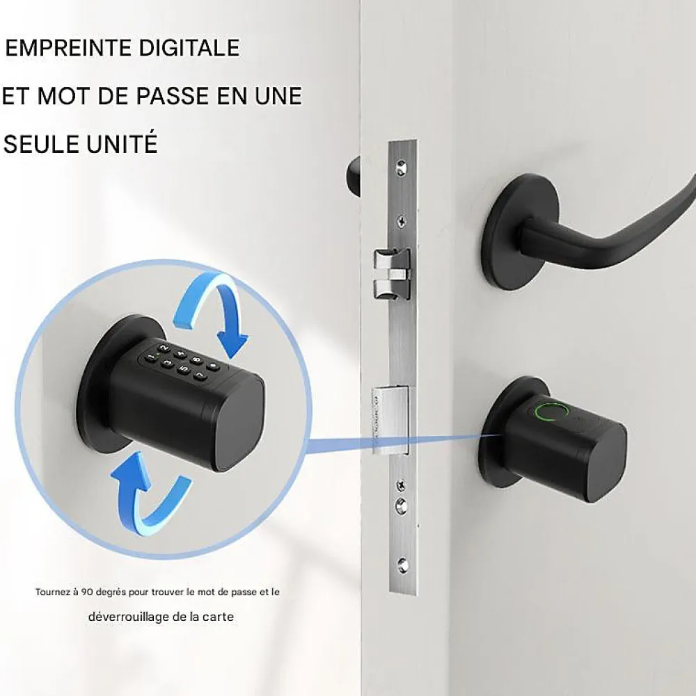 Automatisme Passion Serrure Connectée-Cylindre Électronique de Serrure Connectée Ouverture Code, RFID & Smartphone