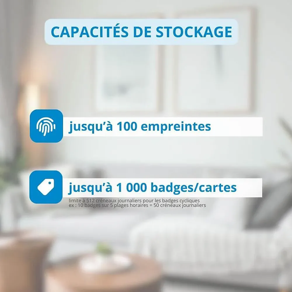 LOCKY Serrure Connectée-Cylindre électronique de serrure connecté -10 bio à empreinte digitale et badge rfid mifare